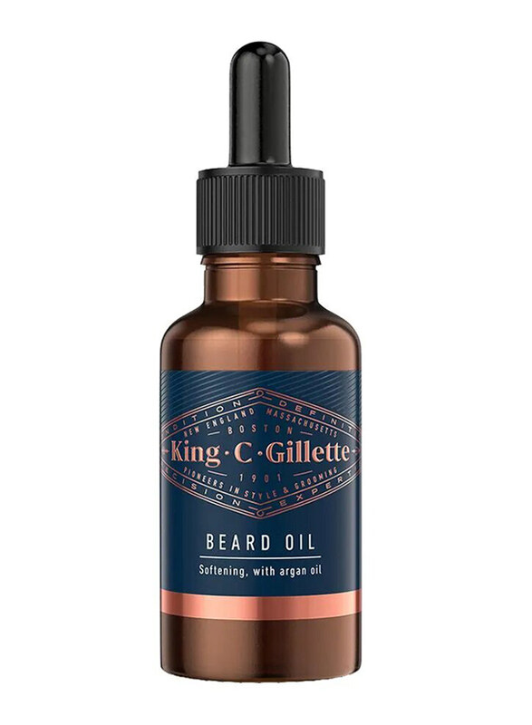 

King C. Gillette Men’s Beard Oil with Plant Based Argan, Joijoba Avocado, Macadamia Seed and Almond Oils - 30ml