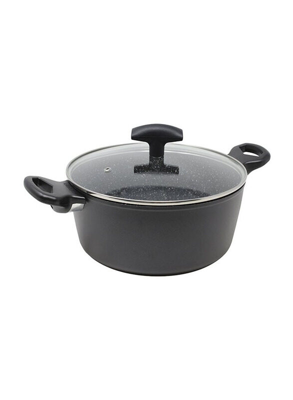 

Pedrini 24cm Maori Casserole with Lid, Black