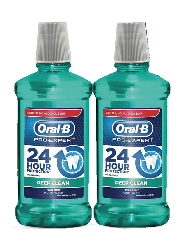 Oral B Pro-Expert Deep Clean Mouthwash, 500ml, 2 Pieces