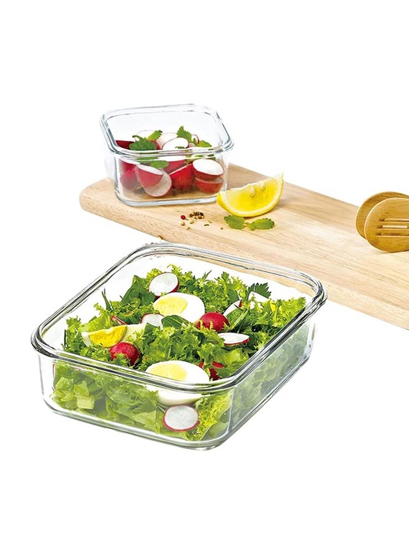 Glasslock Glass Rectangular Food Container, 1000ml, Green