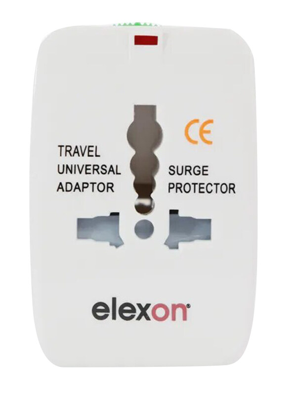 

Elexon Universal Travel Adaptor, 10A with Indicator Light, White