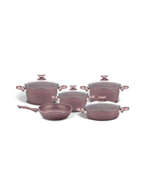 

Homemaker 9-Piece Granite Cookware Set, Rose Gold