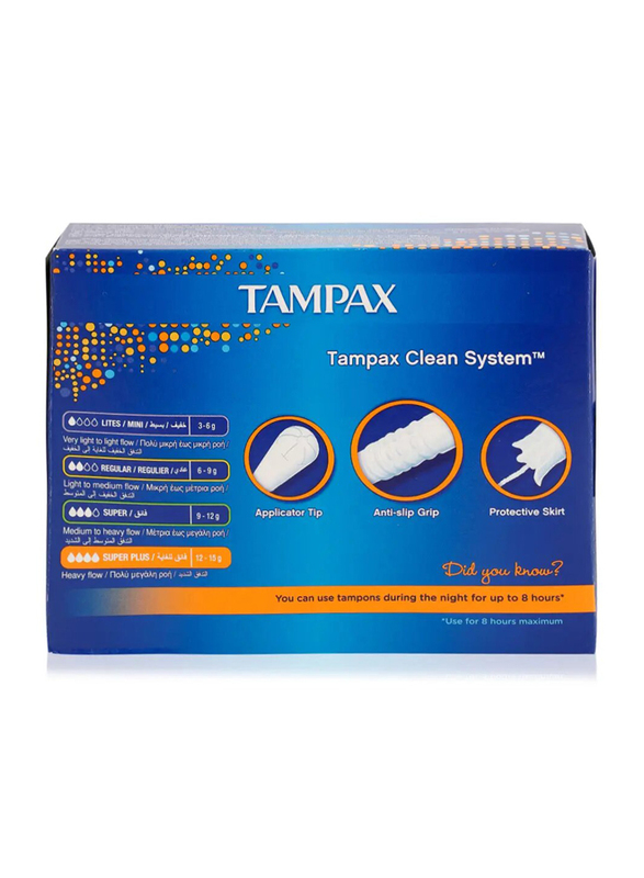 Tampax Super Plus Tampons with Applicator - 12 Pieces