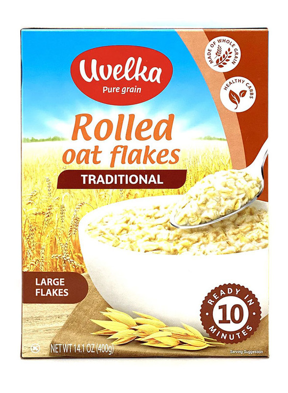 Uvelka Traditional Oat Flakes Cereal, 400g