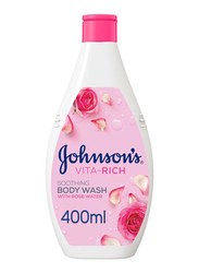 Johnson's Vita-Rich Soothing Body Wash with Rose Water, 400ml