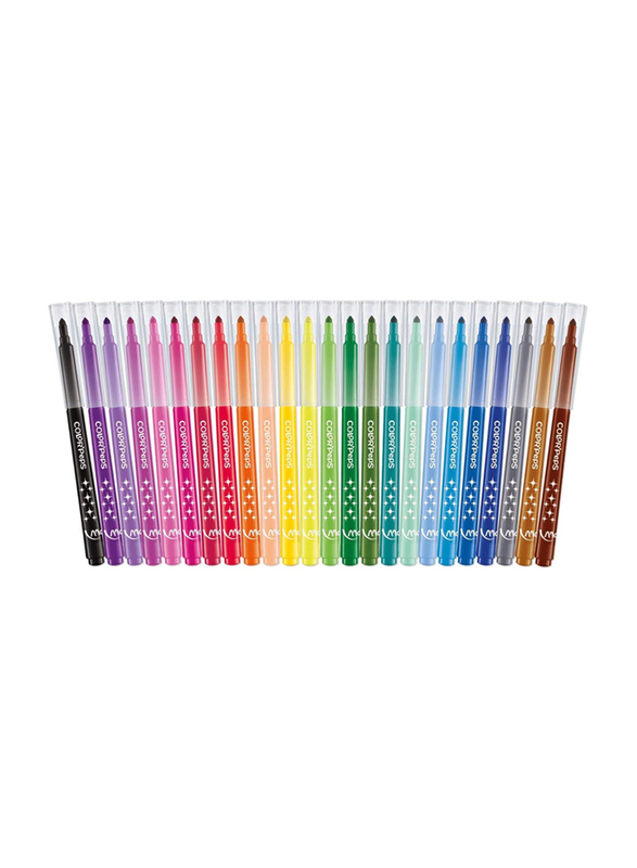 Maped Color' Peps Long Life Super Tip Ultrawashable Markers, 845022LM, 24 Pieces, Multicolour