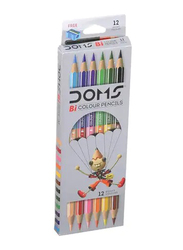 Doms BI-Colour Pencils 12 Shades, 6 Pieces