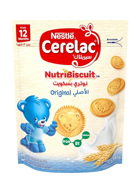 

Nestle Cerelac Nutribiscuit Healthy Snacks Original, 180g