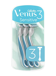 Gillette Venus 3 Sensitive Razor for Women, 3 Pieces