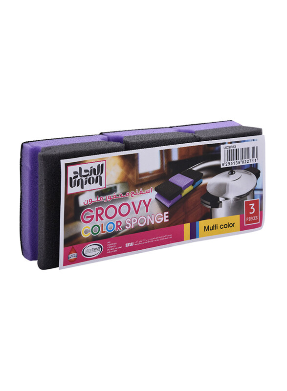 

Union Groovy Color Sponge Scourer Pack, Multicolor, 3 Pieces
