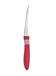 Tramontina 5-inch Stainless Steel Cor & Cor Tomato Knife, Red/Silver