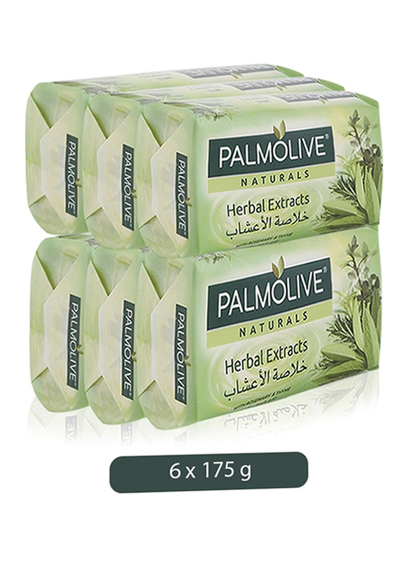 Palmolive Naturals Herbal Extracts Soap Bar, 170gm, 6 Pieces