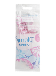 Gillette Simply Venus 3 Disposable Razors for Women, 4 Piece