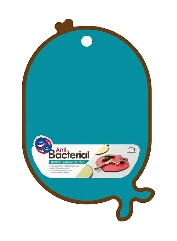 

Locknlock Antibacterial Apple Design Chopping Board, CSC555, Blue
