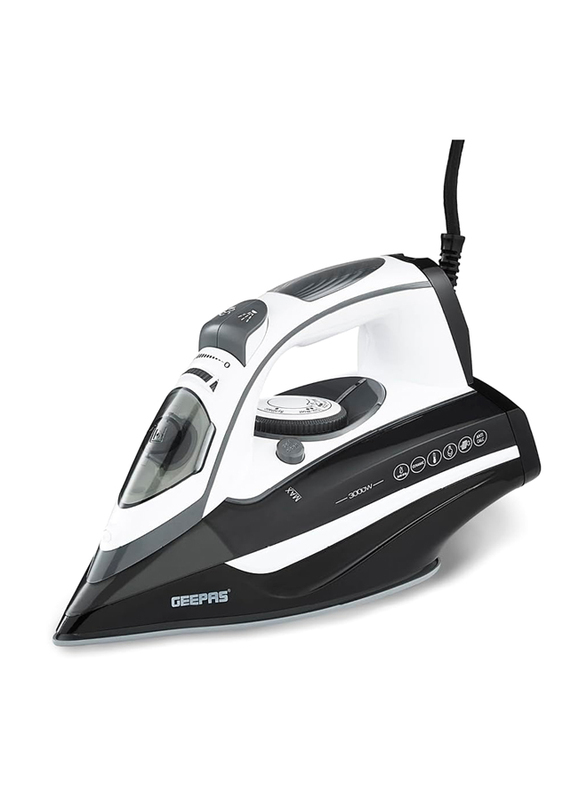 Geepas Ceramic Steam Iron, 3000W, GSI24025, Black