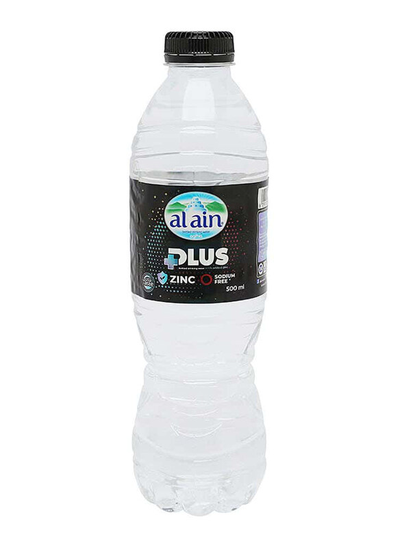 

Al Ain Plus Fortified with Zinc & Sodium Free Bottled Drinking Water, 6 x 500ml