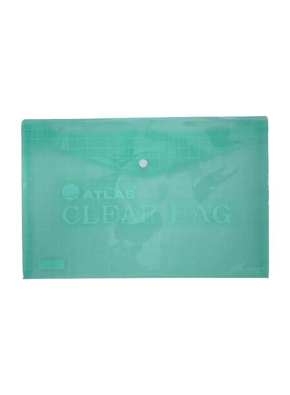 Atlas Document Clear Bag, Green