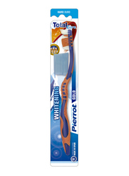 Pierrot Total Care Whitening Toothbrush with Tongue Cleaner, Hard, 2-Pieces