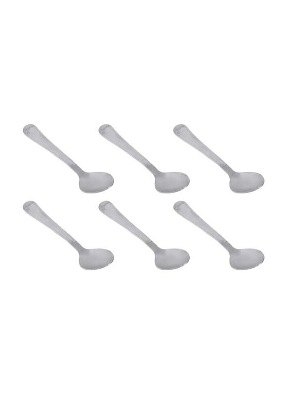 

Crystal Stainless Steel Tea Spoon, 6 Pieces, Silver