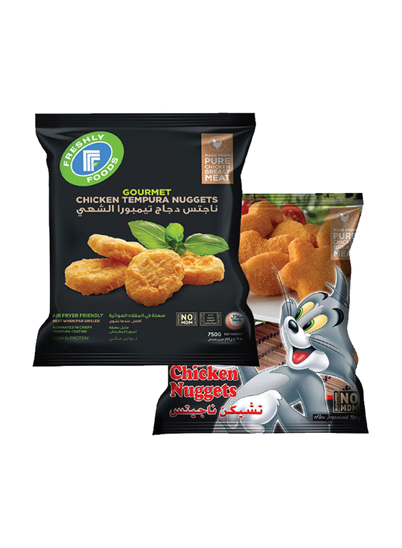 Freshly Foods Chicken Tempura Nuggets + Chicken Nuggets, 2 x 750g