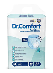 Dr Comfort Adult Diaper Pants, Medium, 10 Pieces