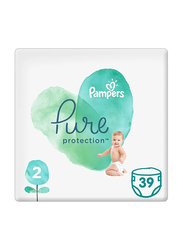 Pampers Pure Protection Diapers, Size 2, 4-8kg - 39 Count