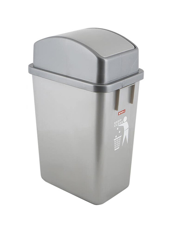 

Lion Star C-28 Quadra Dustbin - Silver - 20 Ltr