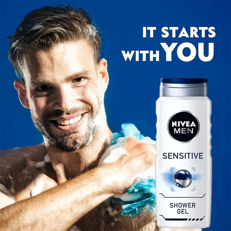 Nivea Men Sensitive Shower Gel, 250 ml