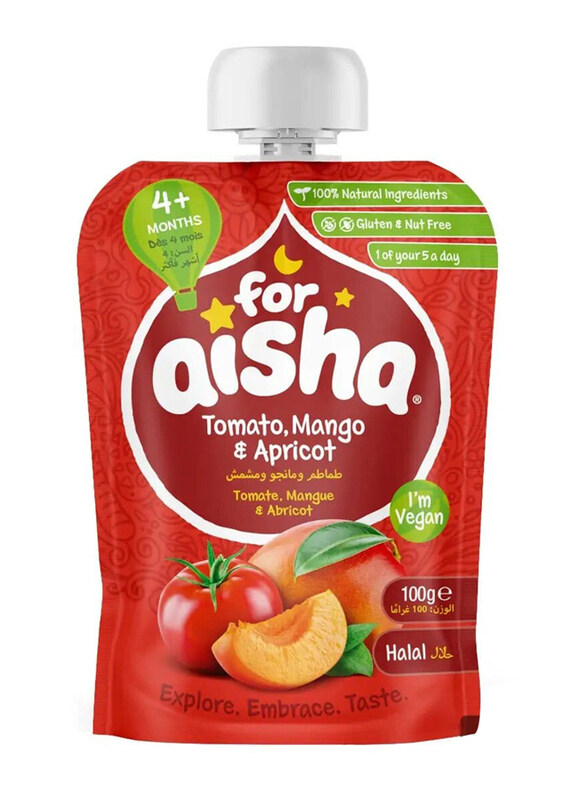 

For Aisha Vegetable Pouch Tomato Mango & Apricot, 100g