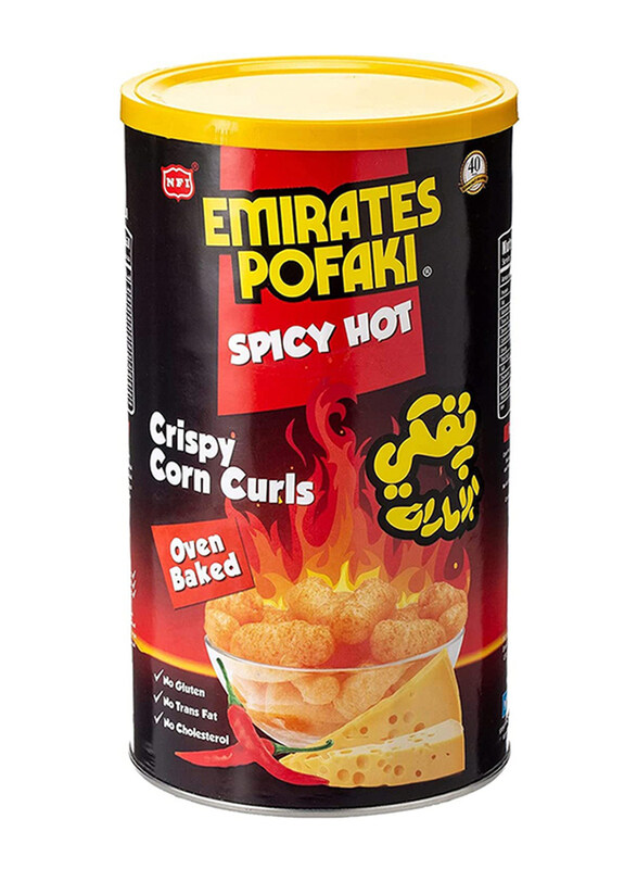 

Emirates Pofaki Spicy Hot Crispy Corn Curls, 12 x 80g