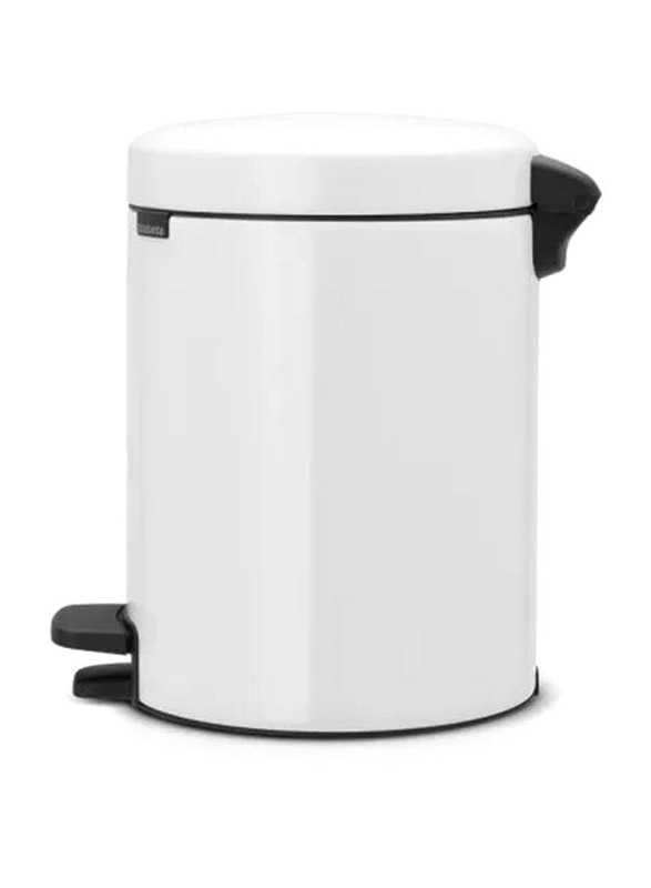 Brabantia 5L Newicon Pedal Bin, 29.1 x 20.5 x 27.2 cm, White