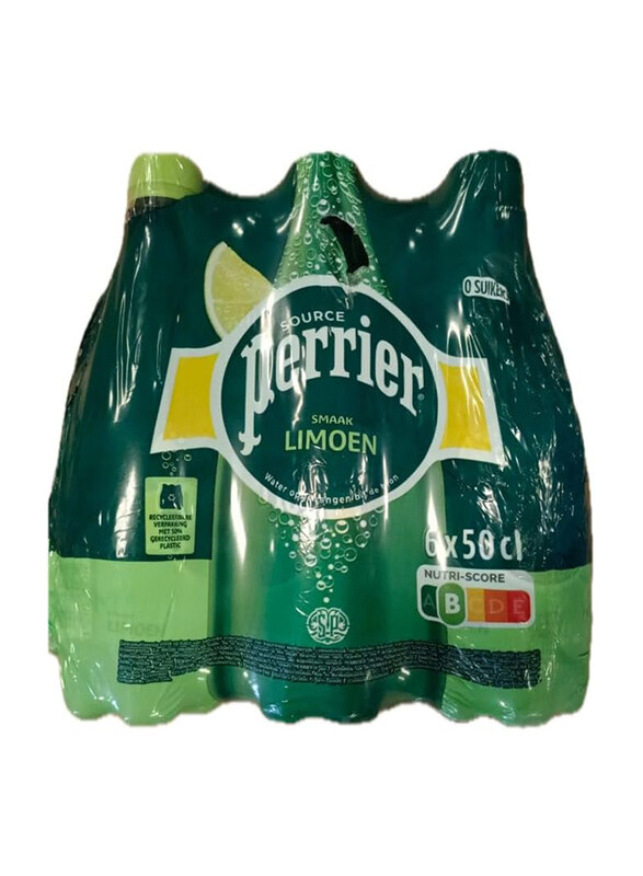 

Perrier Sparkling Natural Mineral Water with Natural Lime Flavor Pet Bottle, 6 x 500ml