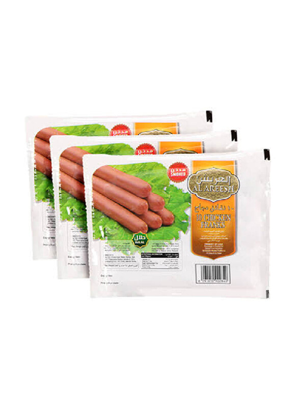 

Al Areesh Premium Frozen Chicken Franks, 3 x 340g