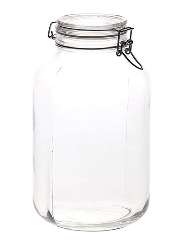 Bormioli Rocco Fido Clip Jar, 4 Liter, Clear