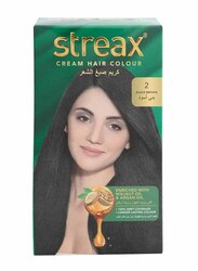 Streax Cream Hair Colour, 100g, 02 Black Brown