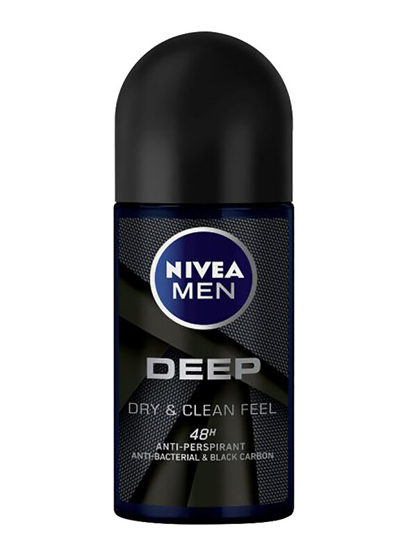 

Nivea Deep Dry & Clean Feel Roll On Deodorant for Men, 50ml