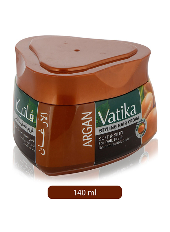 Vatika Argan Styling Hair Cream for Dry Hair, 140ml