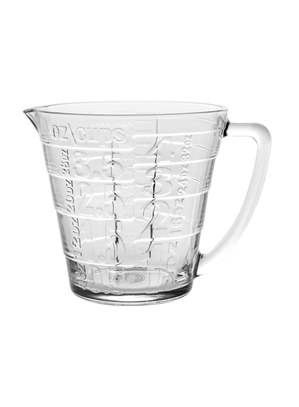 Pasabahce 1000ml Glass Basic Measuring Cup, 1155CC, Clear