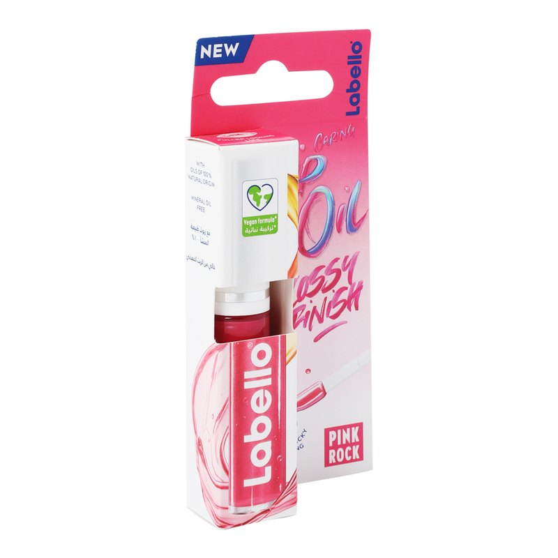 Labello Pink Rock Oil Gloss Finish Lip Balm, 5.5ml, Pink