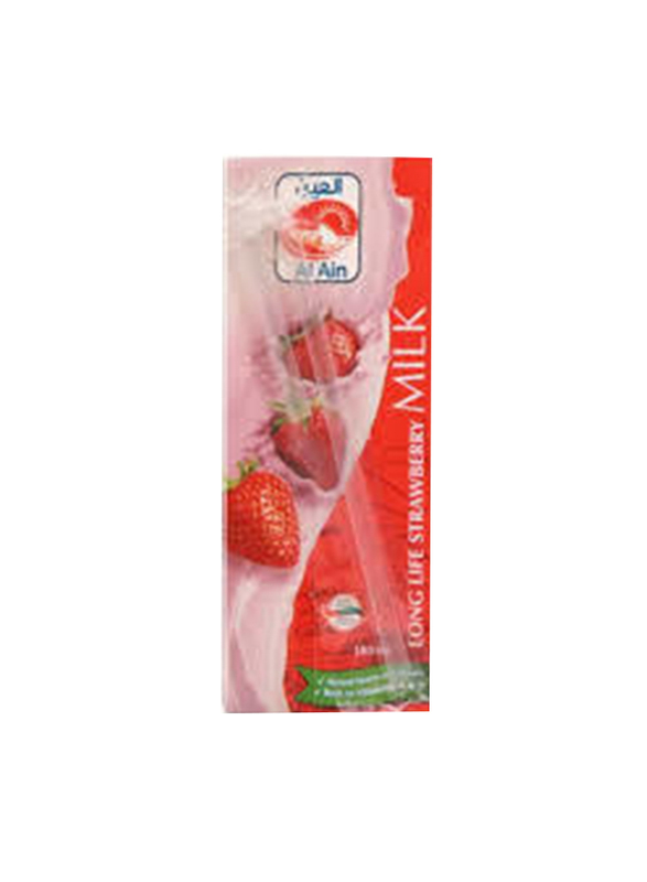 Al Ain UHT Long Life Strawberry Milk Drink, 180ml