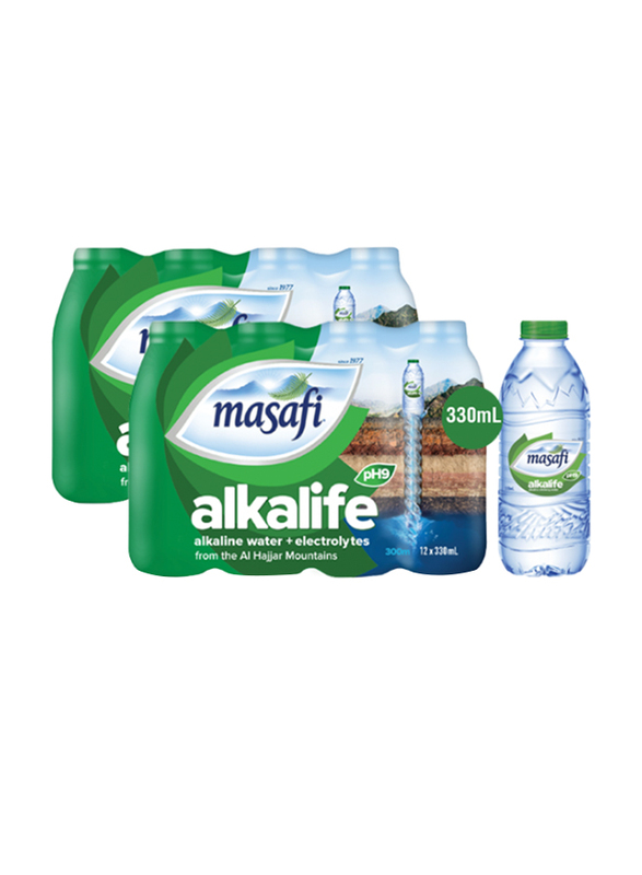 Masafi Alkalife Mineral Water, 12 x 330 ml