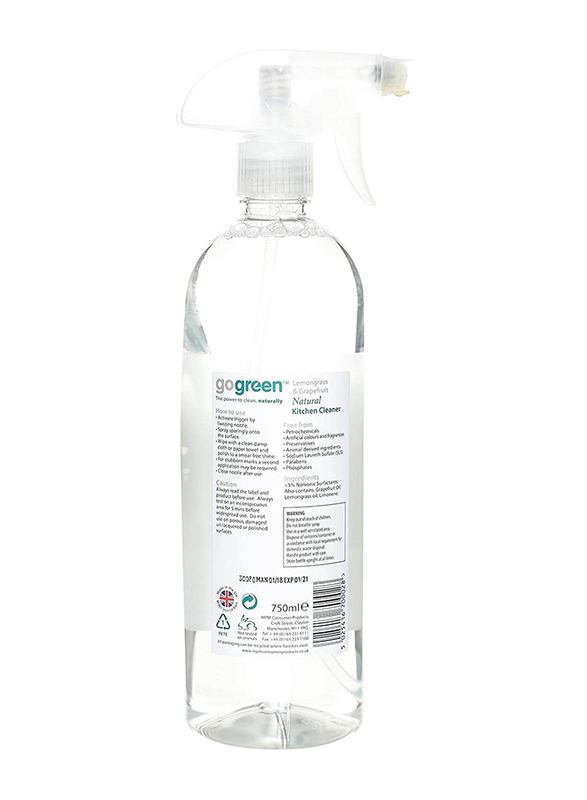 Go Green Natural Kitchen Anti Bacterial Cleaner, 750ml