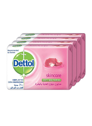 Dettol Skincare Anti Bacterial Soap Bar, 4 Pieces, 165gm