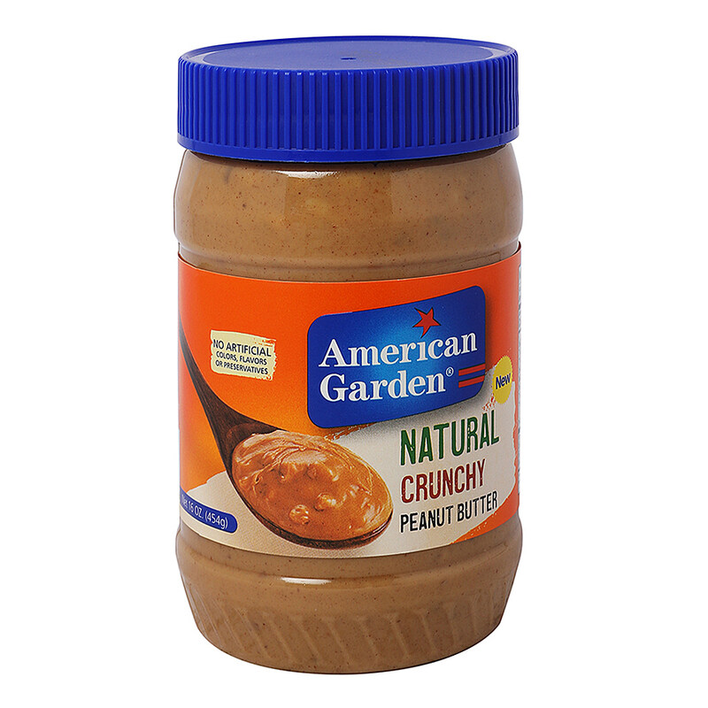 

American Garden Natural Crunchy Peanut Butter, 454g
