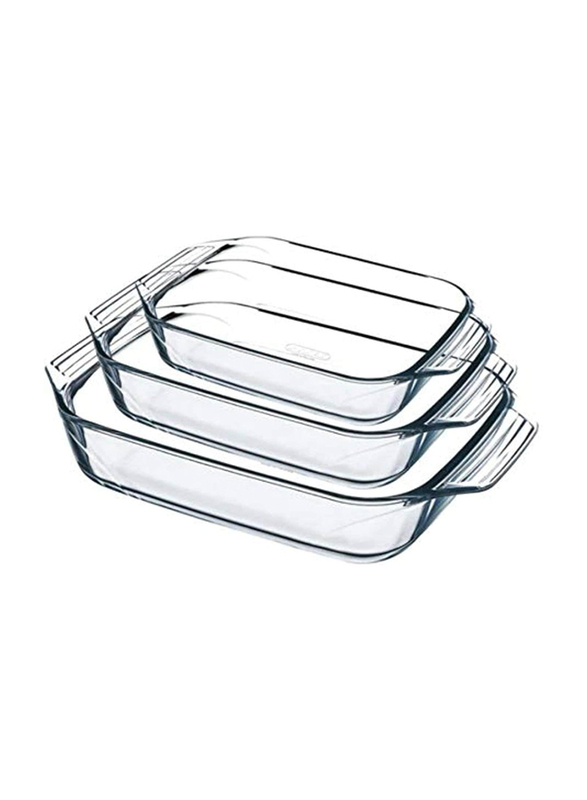 Pyrex 3-Piece Roasters Daily Set, Clear