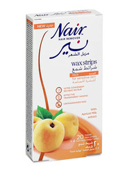 Nair Hair Remover Wax Strips with Apricot Extract, 20 Strips