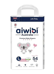 Aiwibi Premium Baby Diapers, Large, 9-14 Kg, 54 Count