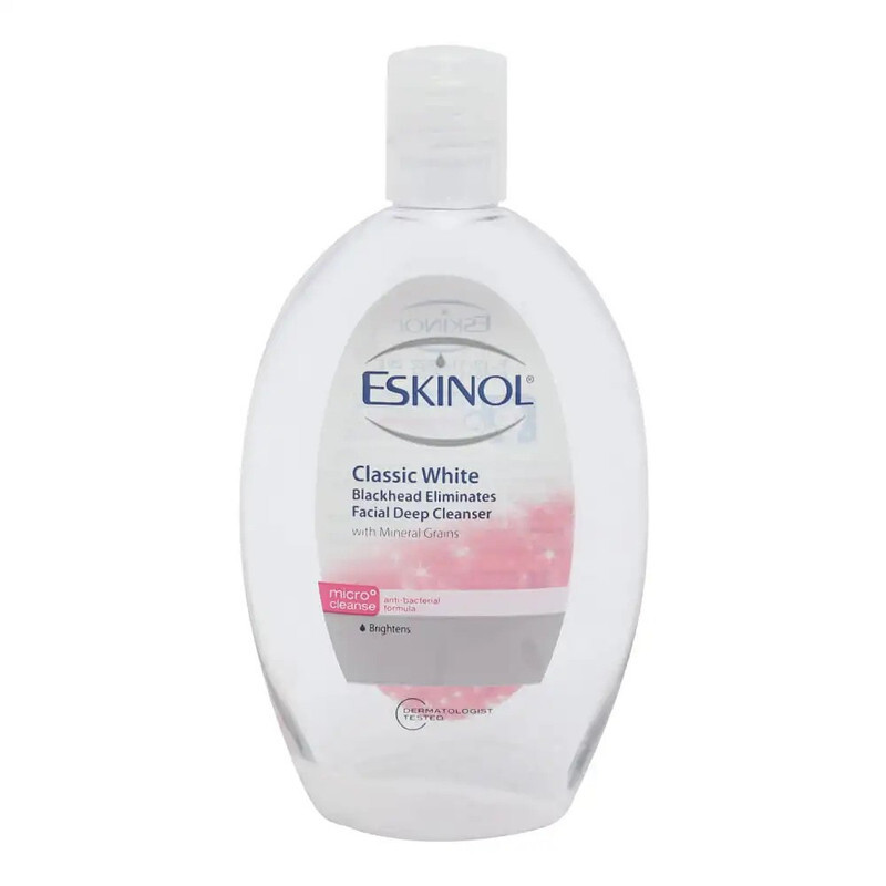 Eskinol Classic White Blackhead Eliminates Facial Deep Cleanser with Mineral Grains - 225 ml