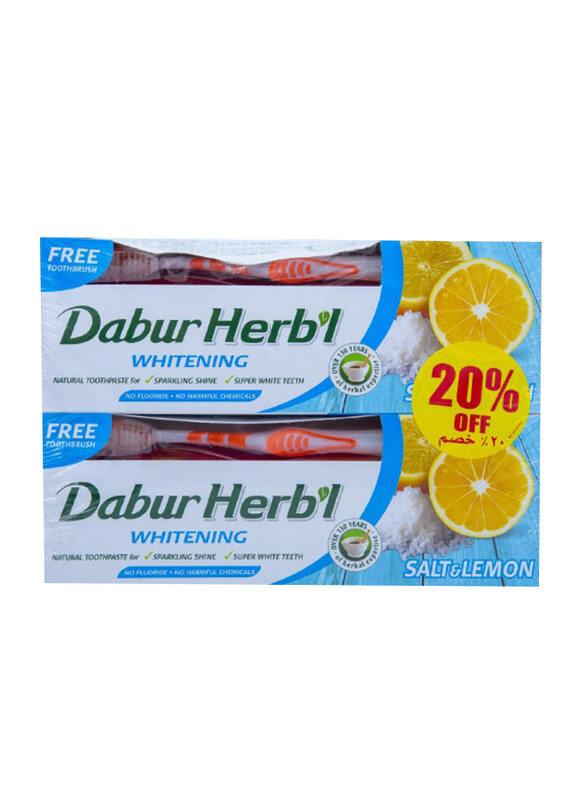 

Dabur Salt & Lemon Herbal Toothpaste, 2 x 150gm