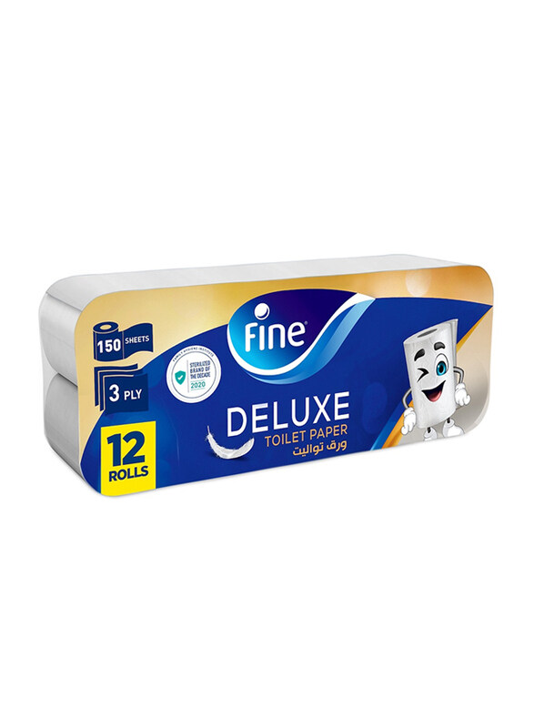 

Fine Extra Strong Toilet Tissue, 12 Rolls x 3 Ply x 150 Sheets
